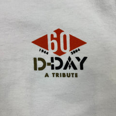 Vintage 2004 D-Day T Shirt Mens XL White 60 Year Tribute World War II Tee