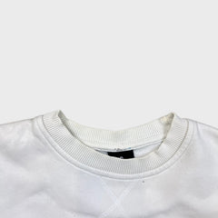 Vintage Y2K Quiksilver Sweatshirt Mens Small White Surf Skater Graphic Pullover