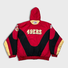 Vintage 1996 Pro Line Reebok San Francisco 49ers Jacket Mens XL Red  NFL Football Full Zip Sports