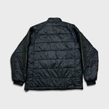 Adidas Clima Proof Jacket Mens Large Black Puffer Full Zip Spell Out Coat