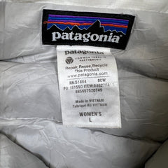 Patagonia Vest Womens Large White Lightweight Outdoors Puffer Jacket