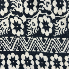 Vintage 90s Floral Fleece Mens Small White Aztec Navajo 1/4 Zip Pullover Jacket