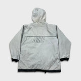 Vintage Y2K Nike Sportswear Jacket Mens Small Black Reversible Fleece Swoosh Coat