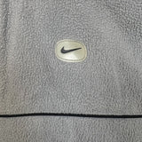 Vintage Y2K Nike Sportswear Jacket Mens Small Black Reversible Fleece Swoosh Coat