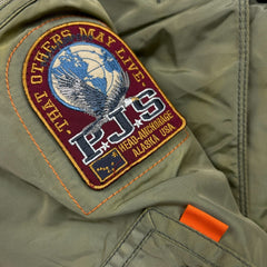 Parajumpers Masterpiece Series Jacket Mens Large Green Kodiak Slim Fit Down Parka