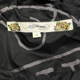 Vintage Y2K Ed Hardy Jacket Womens Small Black Love Kills Christian Audigier Full Zip
