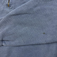 Vintage 90s Non Fiction Blank Sweatshirt Mens XL Blue 1/4 Zip Faded Pullover