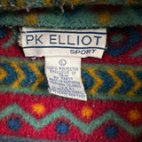 Vintage 90s PK Elliot Sport Fleece Mens Large Aztec USA Button Up Jacket