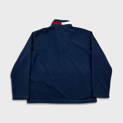 Vintage 90s Tommy Hilfiger Fleece Mens Small Blue Pullover 1/4 Zip Jacket