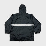 Vintage Y2K Nike Sportswear Jacket Mens Small Black Reversible Fleece Swoosh Coat