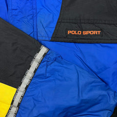 Vintage 90s Polo Ralph Lauren Jacket Mens Medium Blue Polo Sport Bomber