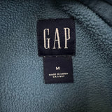 Vinatge Y2K Gap Fleece Mens Medium Blue Spell Out Outdoor Pullover Jacket