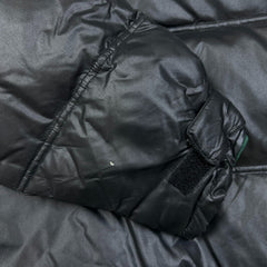 Vintage 90s Tommy Hilfiger Jacket Mens Large Black Tommy Jeans Full Zip Puffer Down Coat