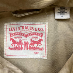 Levi's Jacket Mens Large Beige Classic Full Zip Outdoor Trucker Bomber