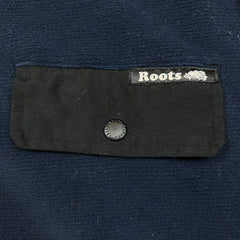 Roots Canada Fleece Mens 2XL Blue Classic Outdoor Pullover T Snap Jacket