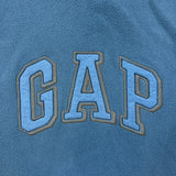 Vinatge Y2K Gap Fleece Mens Medium Blue Spell Out Outdoor Pullover Jacket
