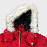 Moose Knuckles Jacket Mens Small Red Original Ballistic Bomber Fur Heavy Full Zip Down Coat