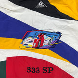 Vintage 90s Apex One Michael Schumacher NASCAR Jacket Mens XL White F-1 Ferrari 333 Scandia