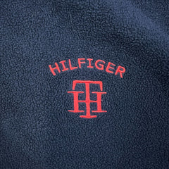Vintage 90s Tommy Hilfiger Fleece Mens Small Blue Pullover 1/4 Zip Jacket