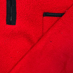 Vintage 1999 Ferrari Fleece Mens Medium Red 1/4 Zip Racing Jacket