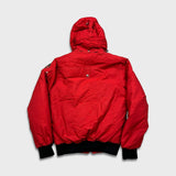 Moose Knuckles Jacket Mens Small Red Original Ballistic Bomber Fur Heavy Full Zip Down Coat