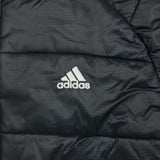Adidas Clima Proof Jacket Mens Large Black Puffer Full Zip Spell Out Coat