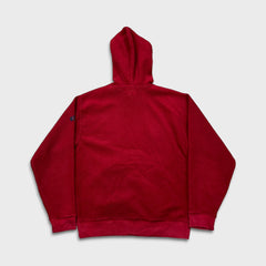 Vintage 90s Gap Fleece Mens Small Red Spell Out Distressed Pullover Jacket