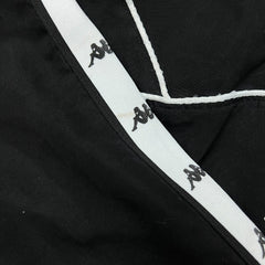Vintage Y2K Kappa Sweatshirt Mens Medium Black 1/4 Zip Tracksuit Top Pullover