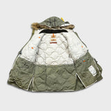 Parajumpers Masterpiece Series Jacket Mens Large Green Kodiak Slim Fit Down Parka