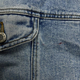 Vintage 90s Guess Jeans Denim Jacket Mens XL Blue Light Wash Trucker Sherpa