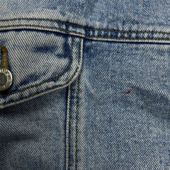 Vintage 90s Guess Jeans Denim Jacket Mens XL Blue Light Wash Trucker Sherpa