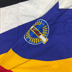 Vintage 90s Apex One Michael Schumacher NASCAR Jacket Mens XL White F-1 Ferrari 333 Scandia