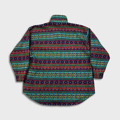 Vintage 90s PK Elliot Sport Fleece Mens Large Aztec USA Button Up Jacket