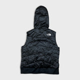The North Face Vest Womens Small Black 550 Full Zip Hooded Puffer Jacket