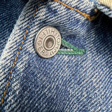 Vintage 90s Tommy Hilfiger Denim Jacket Mens Medium Blue Light Wash Lion Crest