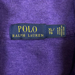 Polo Ralph Lauren Sweatshirt Mens XL Purple Pony 1/4 Zip Pullover