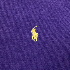 Polo Ralph Lauren Sweatshirt Mens XL Purple Pony 1/4 Zip Pullover