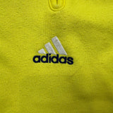 Vintage 90s Adidas Sweatshirt Mens Medium Yellow 1/4 Zip Pullover