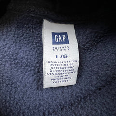Gap Fleece Mens Large Blue Spell Out Classic Outdoor Pullover Jacket