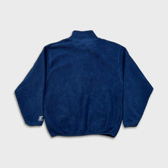 Vintage 90s Starter Blank Fleece Mens Large Blue Outdoors 1/4 Zip Pullover Jacket