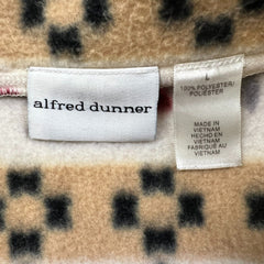 Alfred Dunner Fleece Womens Large White Floral Full Zip Jacket