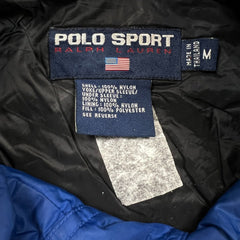 Vintage 90s Polo Ralph Lauren Jacket Mens Medium Blue Polo Sport Bomber