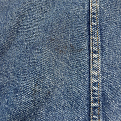 Vintage 90s Tommy Hilfiger Denim Jacket Mens Medium Blue Light Wash Lion Crest