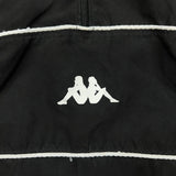 Vintage Y2K Kappa Sweatshirt Mens Medium Black 1/4 Zip Tracksuit Top Pullover