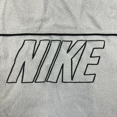 Vintage Y2K Nike Sportswear Jacket Mens Small Black Reversible Fleece Swoosh Coat