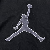 Vintage Y2K Nike Air Jordan Jacket Mens Large Black Leather Varsity Jumpman Spell Out Letterman