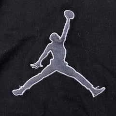 Vintage Y2K Nike Air Jordan Jacket Mens Large Black Leather Varsity Jumpman Spell Out Letterman