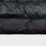 Vintage 90s Tommy Hilfiger Jacket Mens Large Black Tommy Jeans Full Zip Puffer Down Coat