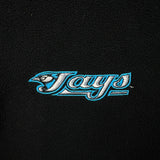 Vintage Y2K Toronto Blue Jays Fleece Mens XL Black Baseball MLB 1/4 Zip Jacket