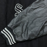 Vintage 90s Jeff Hamilton Chicago White Sox Jacket Mens 3XL Reversible Varsity MLB Baseball Leather